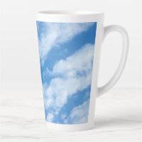 Wolken in de lucht Eenvoudig, Elegant Blauw en Wit