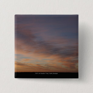 wolken in een Oranje hemel op zonsopgang Vierkante Button 5,1 Cm