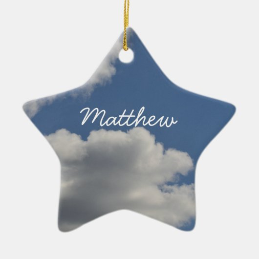 Wolken Keramisch Ornament (Voorkant)