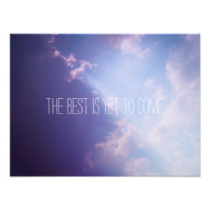 Wolken Lucht Inspirerende quote Aangepaste tekst P Foto Afdruk