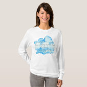 "Wolken" met Louisa May Alcott citaat Vrouwen T-shirt (Voorkant volledig)