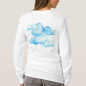 "Wolken" met Louisa May Alcott citaat Vrouwen T-shirt (Achterkant)