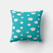 Wolken op Blue Sky Pattern Sierkussen - Sereen (Achterkant)