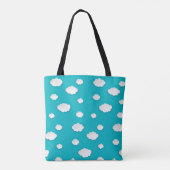 Wolken op Blue Sky Seamless Pattern Canvas tas (Achterkant)