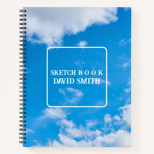 Wolken op een blauwe lucht Kleurstof Naam Notitieb Notitieboek (Voorkant)