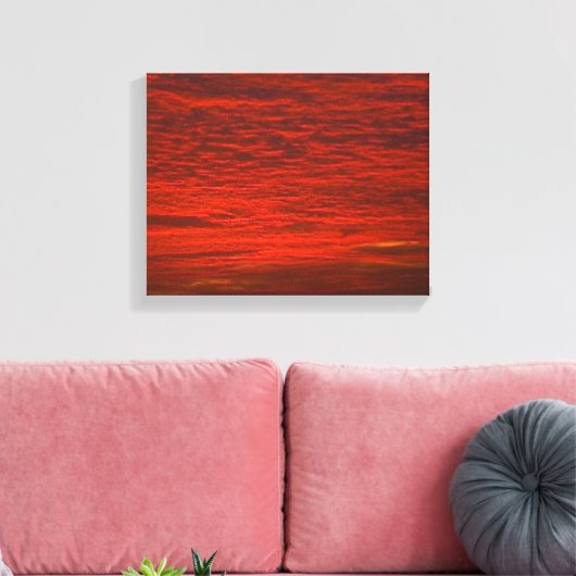 Wolken op vuur canvas afdruk (Insitu (Woonkamer))