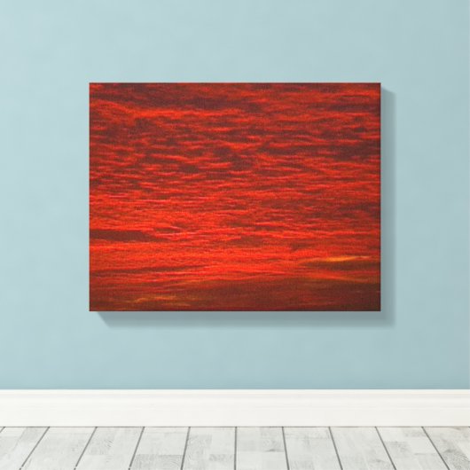 Wolken op vuur canvas afdruk (Insitu (Houten vloer))