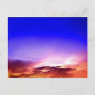 Wolken op zonsondergang briefkaart