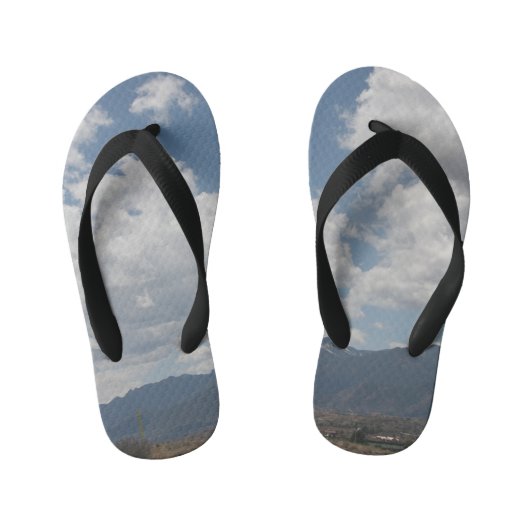 Wolken over de Rocky Mountains Kinder Teenslippers (Voetbed)