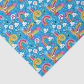 wolken regenbogen laten het heetsenpatroon vallen tissuepapier (Detail)