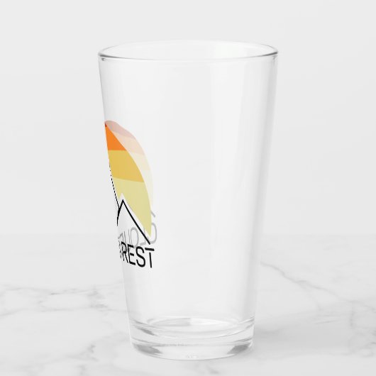 Wolken Rest Berg Yosemite Retro Glas (Links)