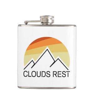 Wolken Rest Berg Yosemite Retro Heupfles