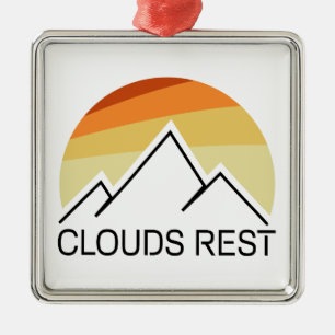 Wolken Rest Berg Yosemite Retro Metalen Ornament