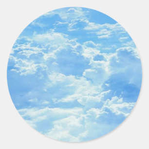 Wolken Ronde Sticker