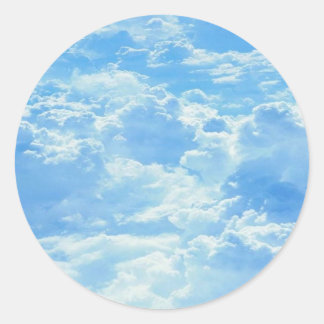 Wolken Ronde Sticker