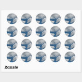 wolken ronde sticker (Vel)