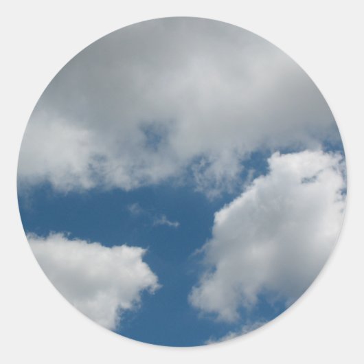 wolken ronde sticker (Voorkant)