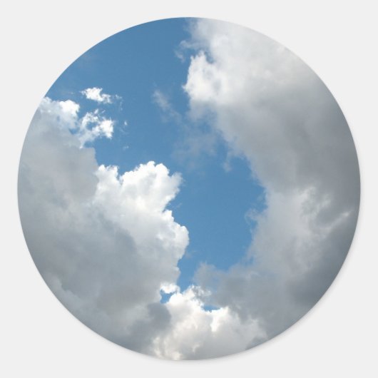 wolken ronde sticker (Voorkant)