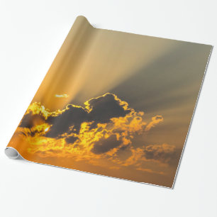 Wolken, Sky & Yellow Sunset Cadeaupapier