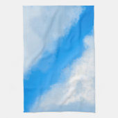 Wolken uit elkaar - Blauwe keukenhanddoek (Verticaal)