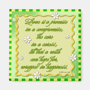 Wolken van Inspiratie: Liefde is een beloftenmagne Magneet