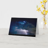 Wolken van licht. Lightning Striking Boulder Count Kaart (Gele Bloem)