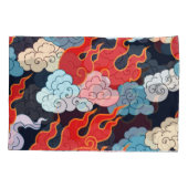 Wolken, vlammen: zwart  patroon. kussensloop (Achterkant)