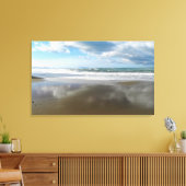 Wolken weerspiegeld in het water. Digitale kunst, Canvas Afdruk (Insitu (Woonkamer))