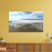 Wolken weerspiegeld in het water. Digitale kunst, Canvas Afdruk (Insitu (Woonkamer))
