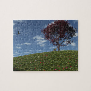 Wolken zeilen voorbij puzzel