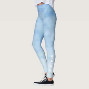 Wolken Zen witte leggings