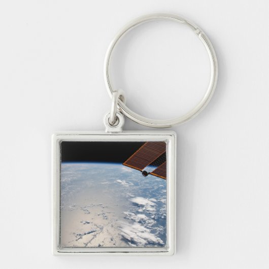 Wolkenformaties rond zonneschijn voor de Stille Oc Sleutelhanger (Voorkant)