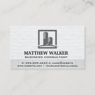 Wolkenkrabber gebouwen baksteenhout visitekaartje