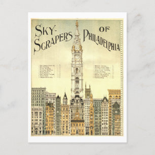  wolkenkrabbers van het Philadelphia Briefkaart