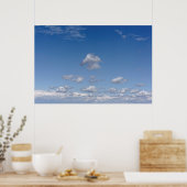wolkenkuil blauw poster (Keuken)