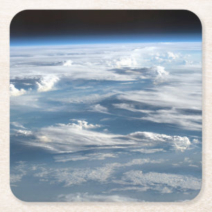 wolkenluchten boven sudan vierkante kartonnen onderzetter