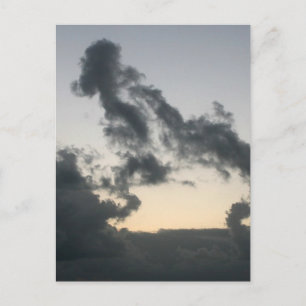 Wolkenvorming, hondenskelet? cartoon? briefkaart