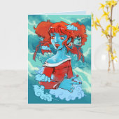 wolkenzombies wenskaart kaart (Gele Bloem)