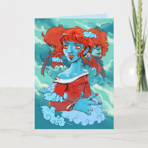 wolkenzombies wenskaart kaart