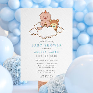 Wolkjongen Baby Shower Kaart