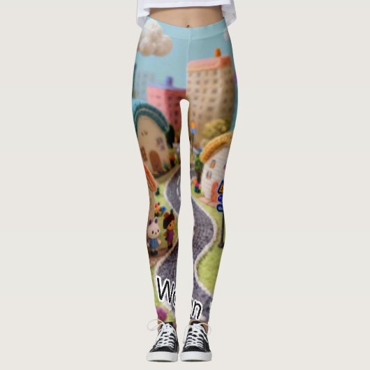 Wollen dorp leggings (Voorkant)