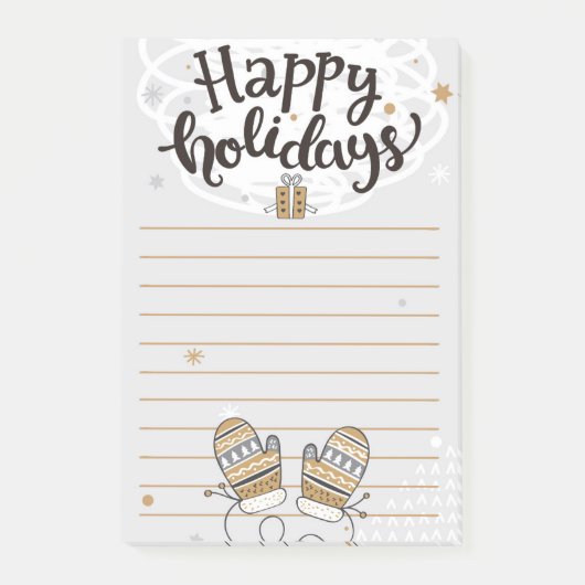 Wollen Wanten Post-it® Notes (Voorkant)