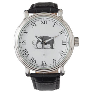 Wollige mammoet pre-historische olifant horloge