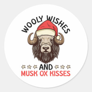 Wollige Wensen En Muskusos Kusjes - Muskusos Musko Ronde Sticker