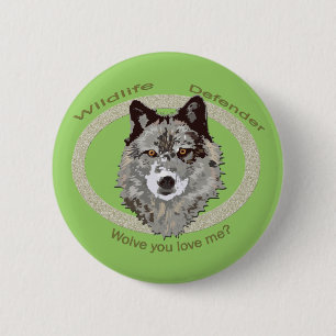 wolve je van me houdt? ronde button 5,7 cm