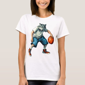 Wolven Basketbalspeler - Basketbal Wolf T-shirt