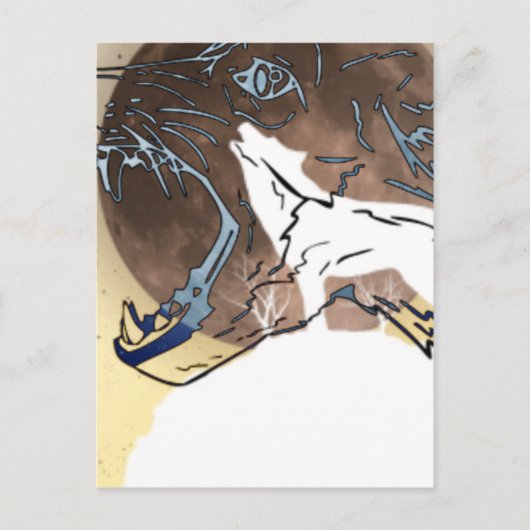 wolven briefkaart (Voorkant)