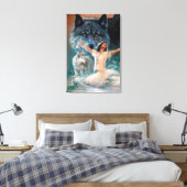 Wolven Canvas Afdruk (Insitu (Slaapkamer))