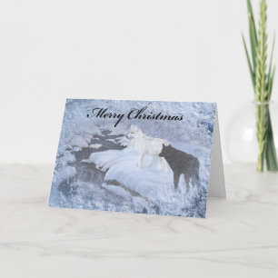 Wolven Christmas Kaart, enveloppen inbegrepen Feestdagen Kaart