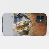 Wolven die in Sneeuwse iPhone 4-tas lopen Case-Mate iPhone Case (Achterkant (horizontaal))